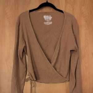 Big Bud Press Tan Wrap Top
